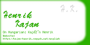 henrik kajan business card